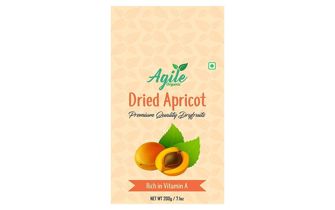 Agile Organic Dried Apricot    Box  200 grams